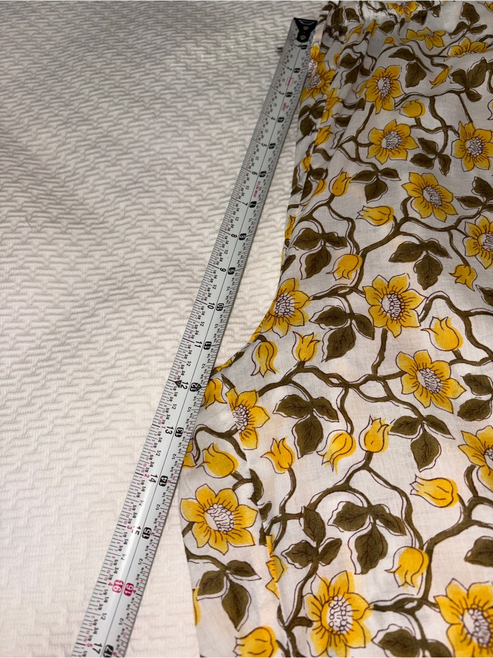 J Crew Cotton voile beach pant in daffodil daze block print Sz Medium - Picture 11 of 16